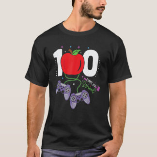 100 dagars skolgästarv Videospel Student Lärare T Shirt