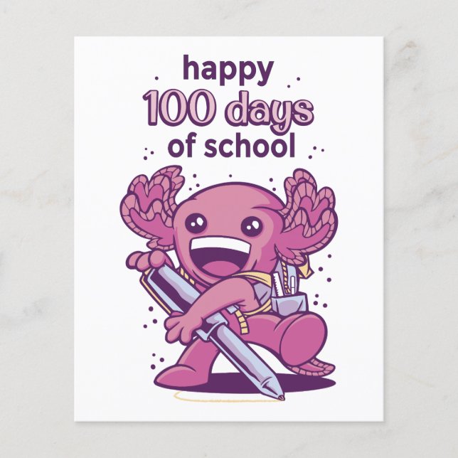100 dagars skolinvitation (Framsida)