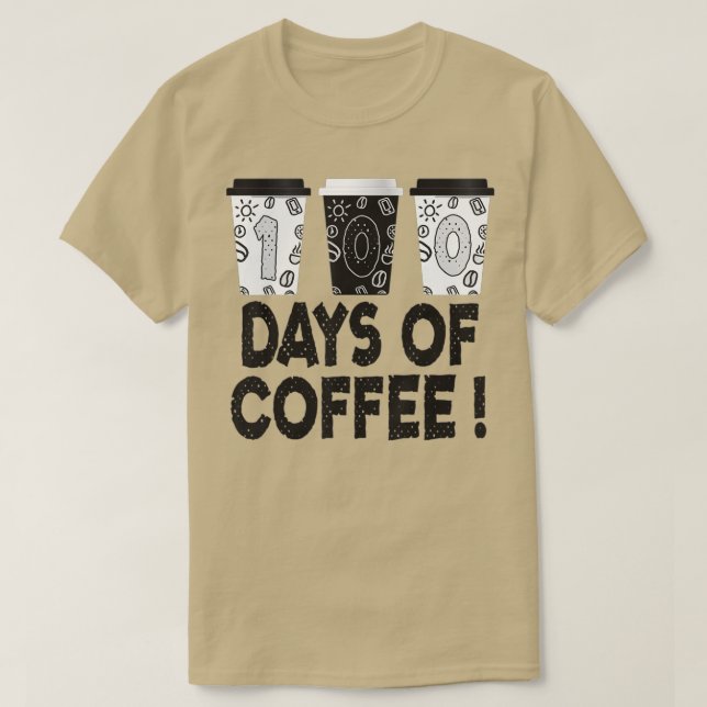 100 dagars skolkaffe 100 dagar t shirt (Design framsida)