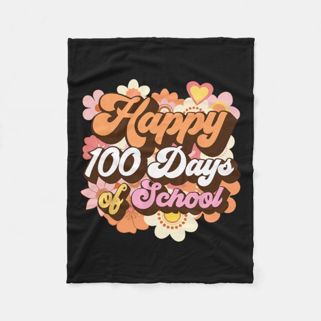 100 dagars skollärarbarn i lekskolan 100 dagar fleecefilt (Framsidan)