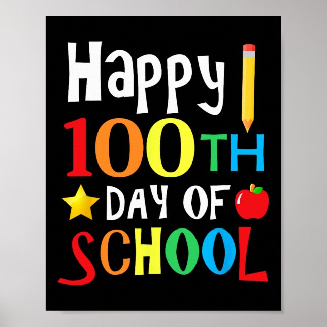 100 dagars skollärarbarn Lycklig 100 dagar 8 Poster (Framsidan)