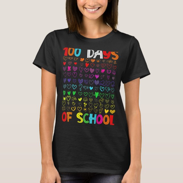100 dagars skollärarbarn Student Boy Girl 1 T Shirt (Framsida)