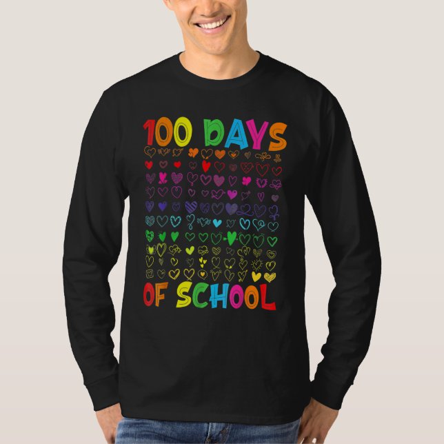 100 dagars skollärarbarn Student Boy Girls T Shirt (Framsida)