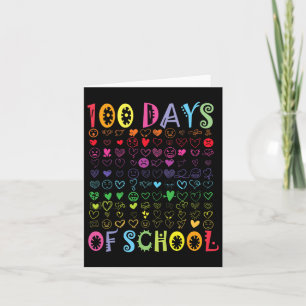 100 dagars skollärare Kids Student Boy Girl 1 Kort