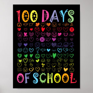 100 dagars skollärare Kids Student Boy Girl 1 Poster