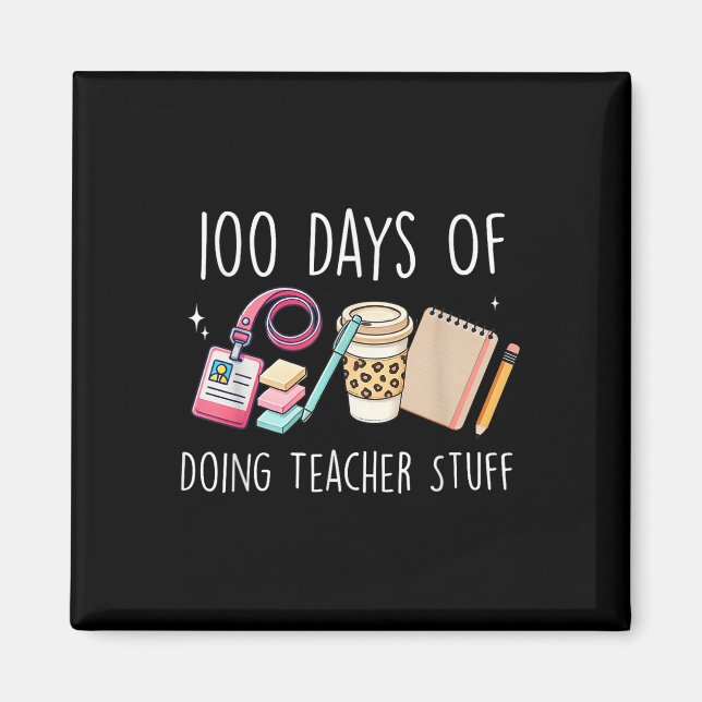 100 dagars skollärargrafik 100 magnet (Framsidan)
