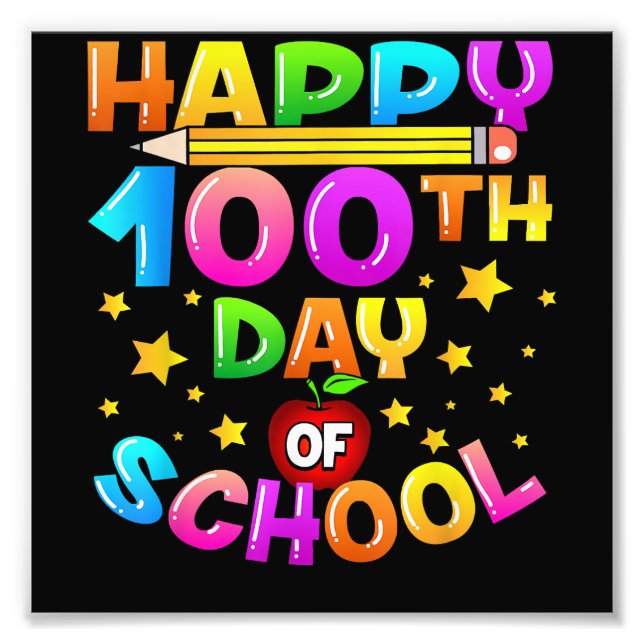 100 dagars skollärartid 100 skoldag fototryck (Framsidan)