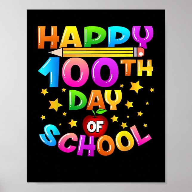 100 dagars skollärartid 100 skoldag poster (Framsidan)