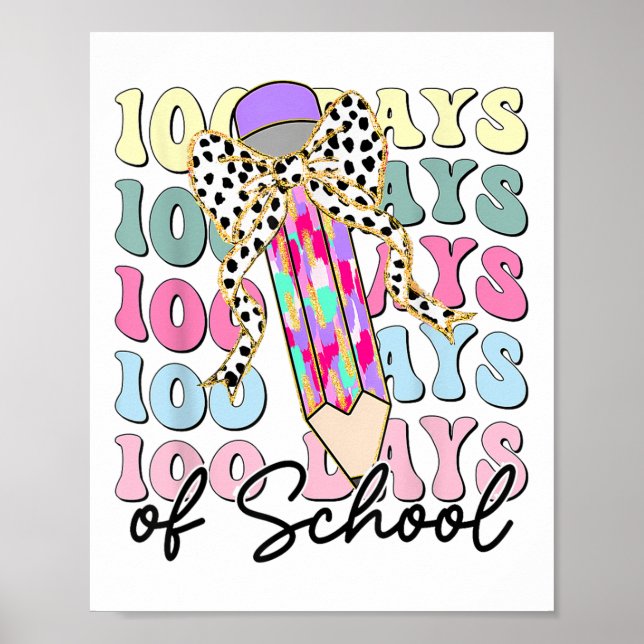 100 dagars skollärartid 100 skoldagar poster (Framsidan)