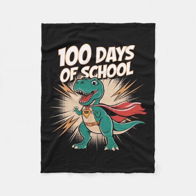 100 dagars skollärartid Dido Hero 100-dagarsdag Fleecefilt (Framsidan)
