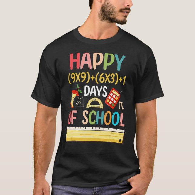 100 dagars skollärartid Math Lycklig 100 dagar Gi T Shirt (Framsida)