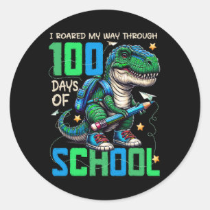 100 dagars skollegium 100 dagar smartare 100 dagar runt klistermärke