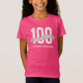 100 dagars skolljus anpassat student t shirt