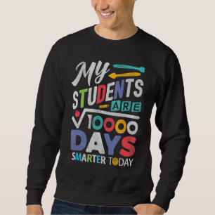 100 dagars skolmatematiker Smarter 10000 Squa Lång Ärmad Tröja