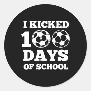 100 dagars skolmatsgåva 100 dagar runt klistermärke
