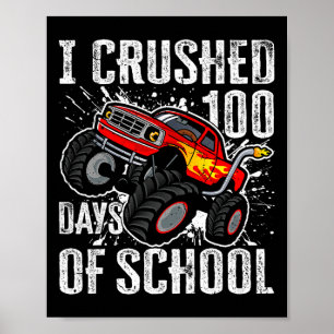 100 dagars skolmonster Lastbil 100 dagars barnbuss Poster
