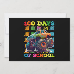 100 dagars skolmonster Lastbil Lärare Student Inbjudningar
