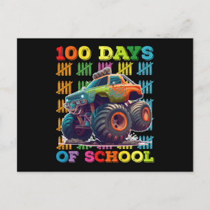 100 dagars skolmonster Lastbil Lärare Student Vykort