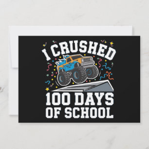 100 dagars skolmonstertruck 100:e skoldagen inbjudningar