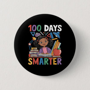 100 dagars skolskift Afro Girl Kids 100 Dag Knapp