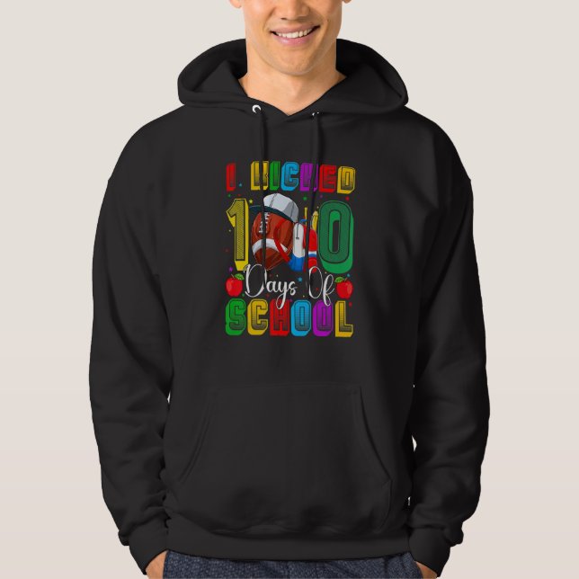 100 dagars skolsportsböcker K Hoodie (Framsida)