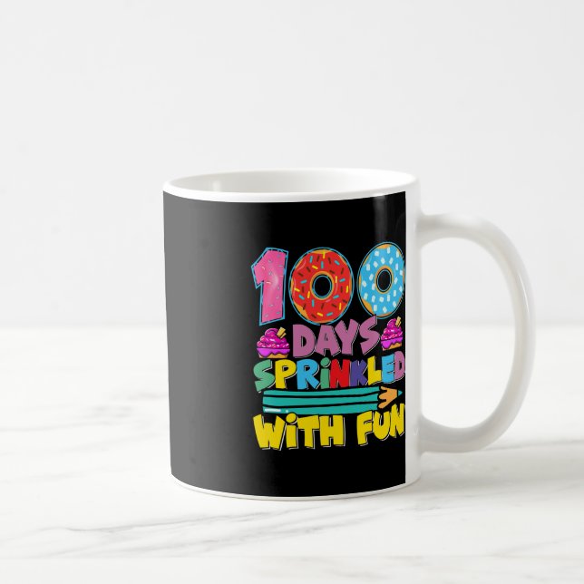 100 dagars skolsprinklad med Roligt cute Cuptårta Kaffemugg (Höger)