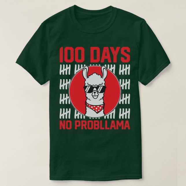 100 dagars skolstart utan Probllama T Shirt (Design framsida)