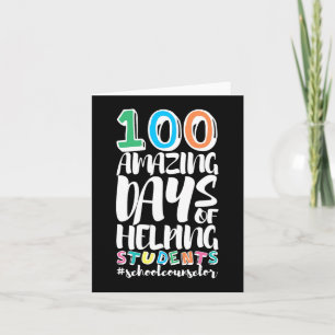 100 dagars skolstöd till Studenter skolråd Kort