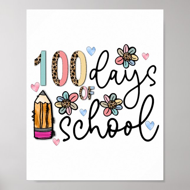 100 dagars skolsublimering poster (Framsidan)
