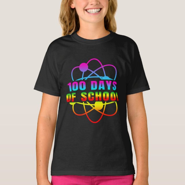 100 DAGARS SKOLT-Tröja T Shirt (Framsida)