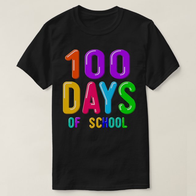100 dagars skoltid för lärare i Studenter Kids Lil T Shirt (Design framsida)