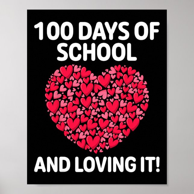 100 dagars skoltid och fortkörning av IT-lärarbarn Poster (Framsidan)