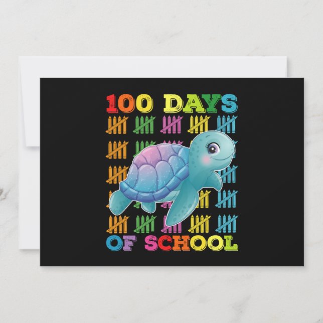 100 dagars skolturturklärare Student Inbjudningar (Framsida)