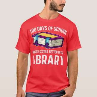 100 dagars skolundervisning i Bibliotek Student T Shirt