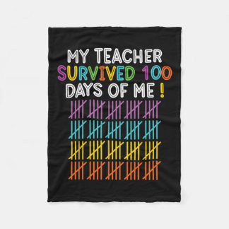 100 dagars skolundervisning i Lycklig 100 dagar Fleecefilt