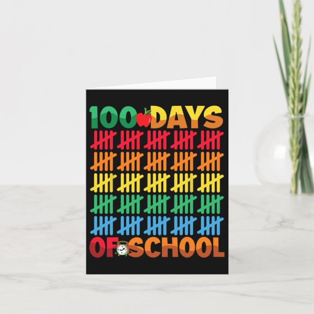 100 dagars skolundervisning i Lycklig 100 dagar Kort (Framsida)