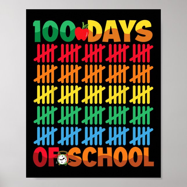 100 dagars skolundervisning i Lycklig 100 dagar Poster (Framsidan)