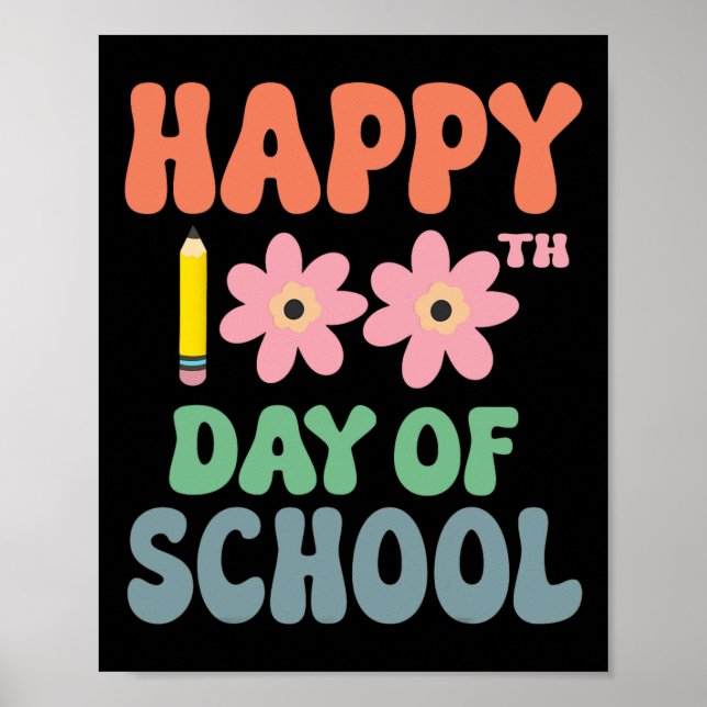 100 dagars skolundervisning i Lycklig 100 dagar Poster (Framsidan)