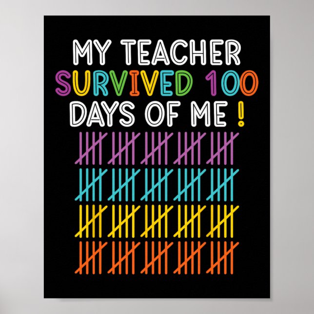 100 dagars skolundervisning i Lycklig 100 dagar Poster (Framsidan)