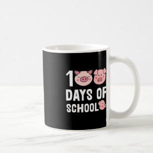 100 dagars skolundervisning i Tecknad Gris Cute St Kaffemugg