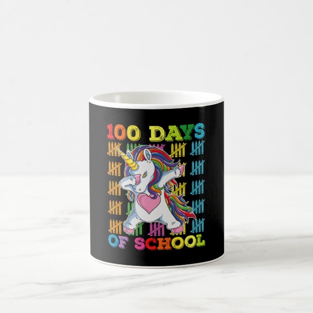 100 dagars skolUnicorn-lärare Kaffemugg (Center)