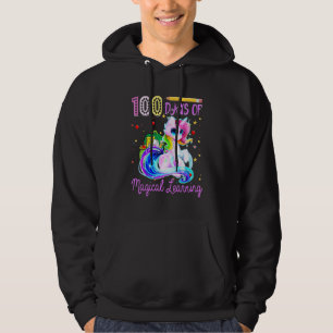 100 dagars skolutbildning Unicorn Girls Hoodie