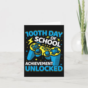 100 dagars skolvideospelskontroll Boys Girl Kort