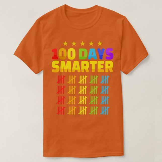 100 dagars smartare skoltid i 100 dagar student t shirt (Design framsida)
