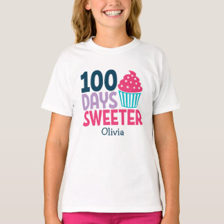 100 dagars sötare| Cute Cupaka-Personlig T Shirt