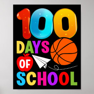 100 dagars Student Boys Girls Bysketbyll 100 dagar Poster