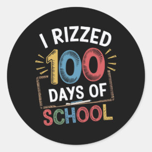 100 dagars Student-lärare i skolan i Rizad 100 dag Runt Klistermärke