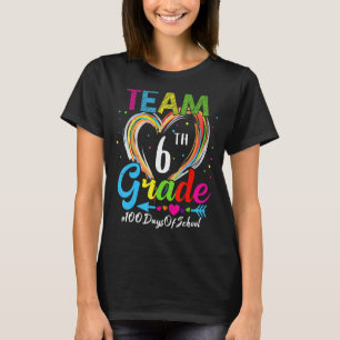 100 dagars student-teamet 6e Klass Squad 100 dagar T Shirt