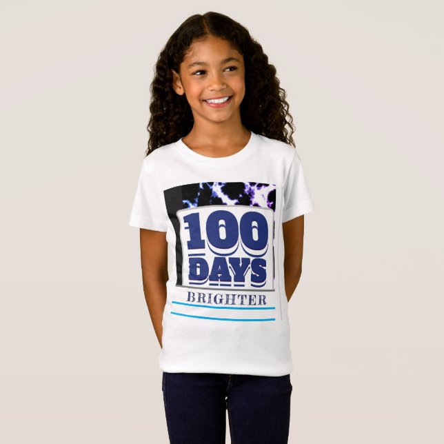 100 dagars svart Lila i skolan T Shirt (Hel framsida)
