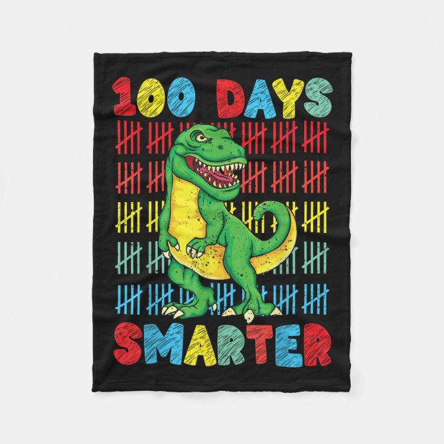 100 dagars T-rex-skoldag, 100 dagar Fleecefilt (Framsidan)